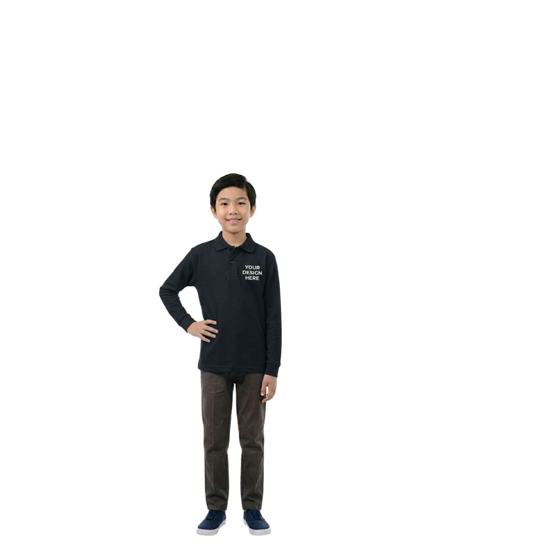 Kids' Essential Soft Cotton Polo Shirt - All-Day Comfort
