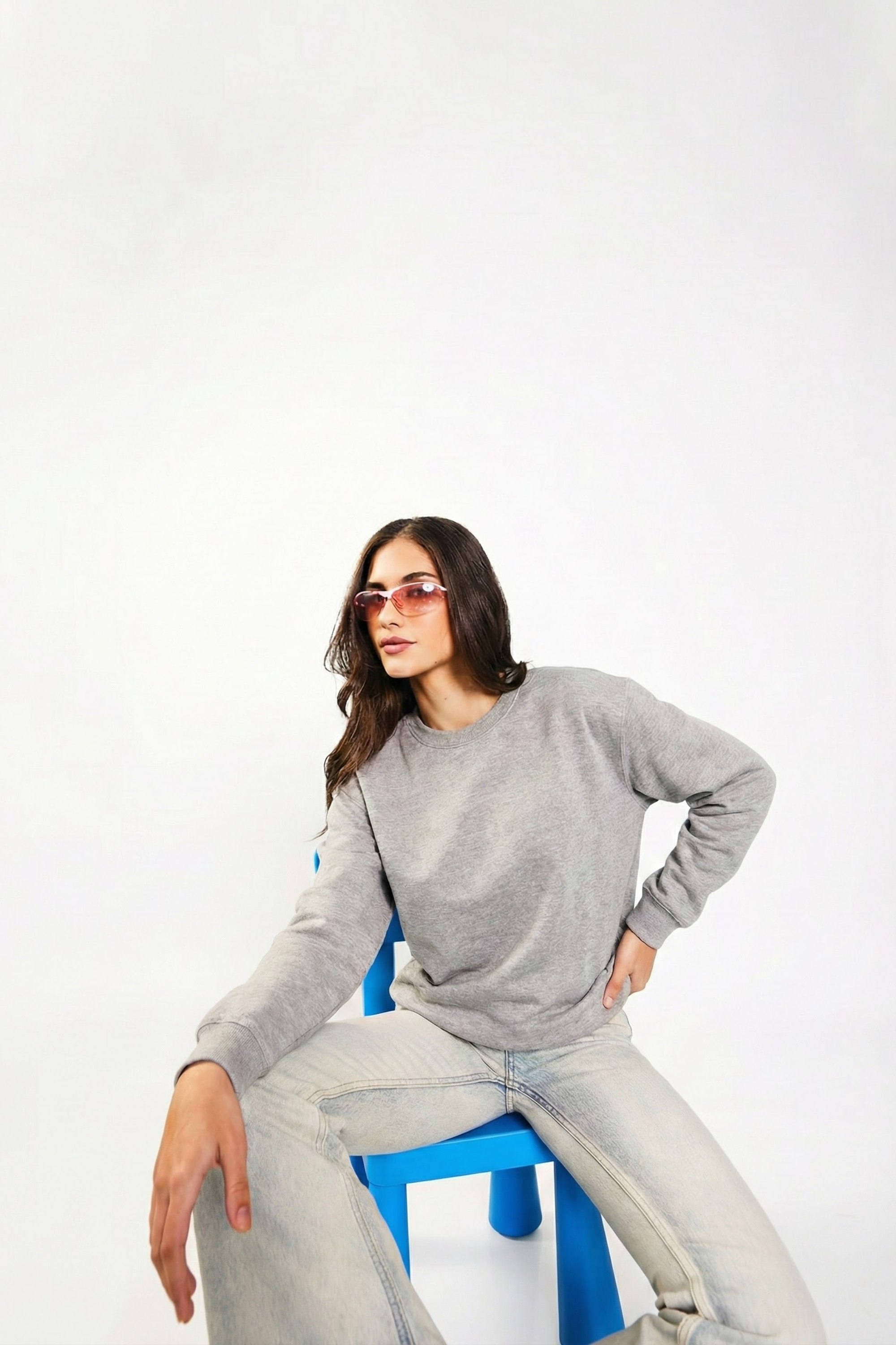 Gray Sweatshirt For Girls