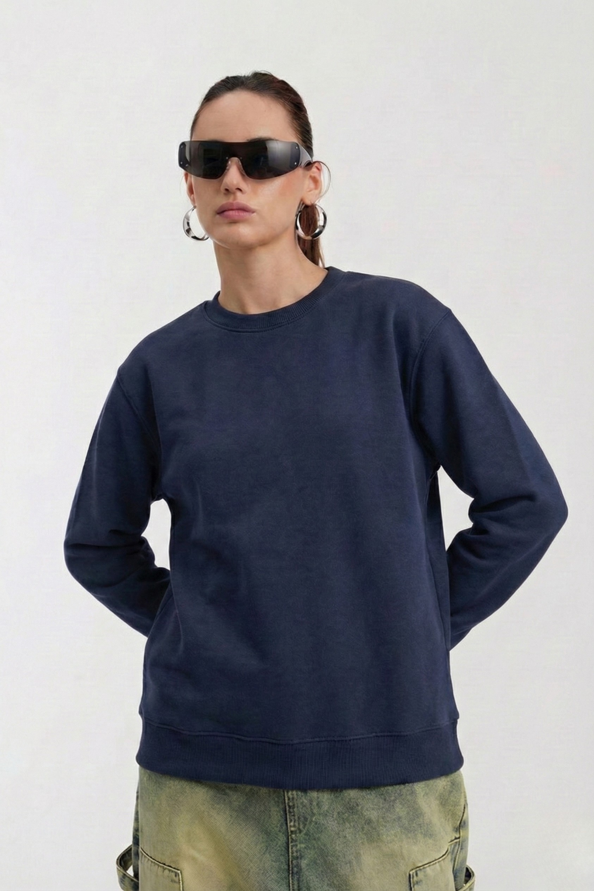 Navy Sweatshirt For Girls