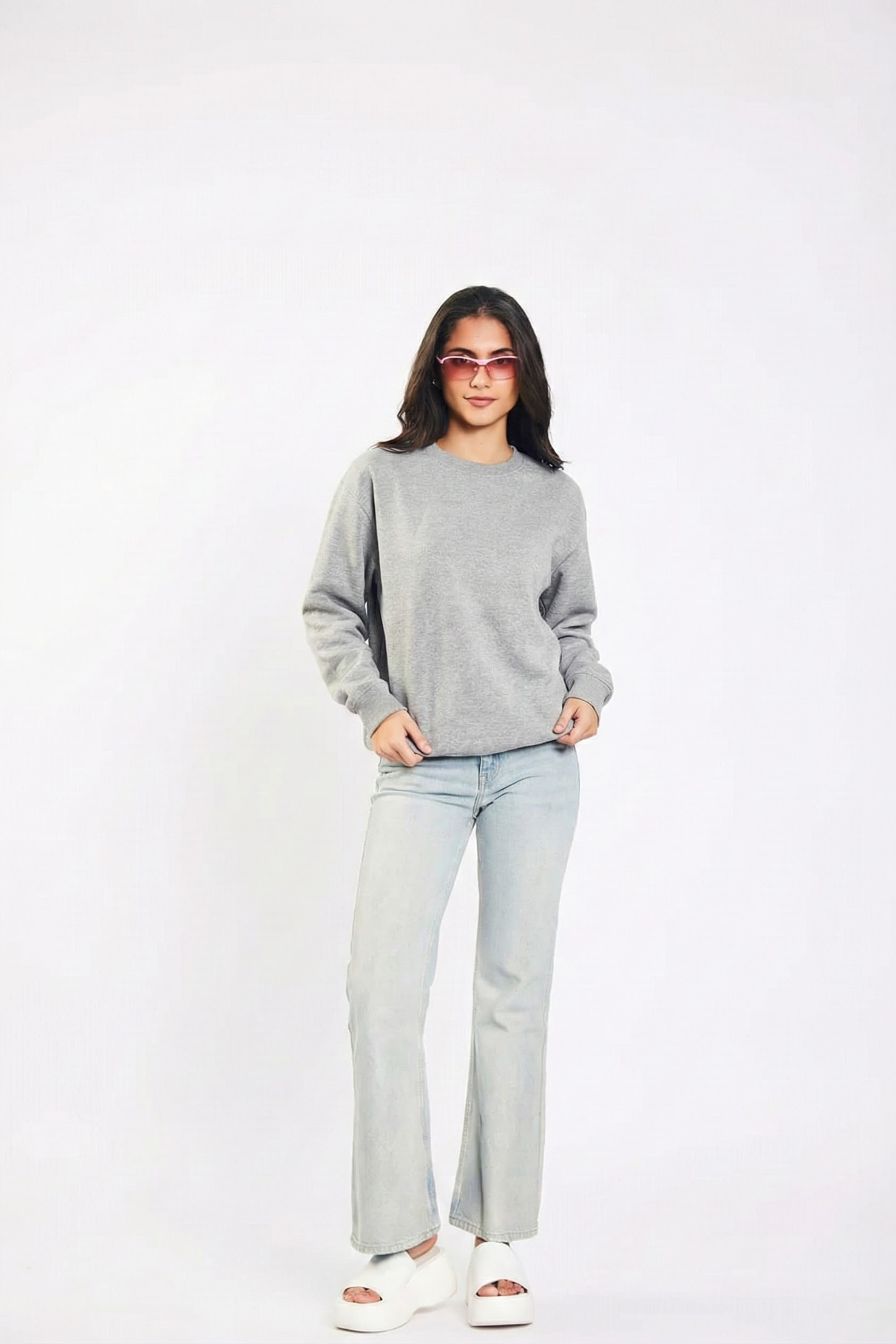 Gray Sweatshirt For Girls