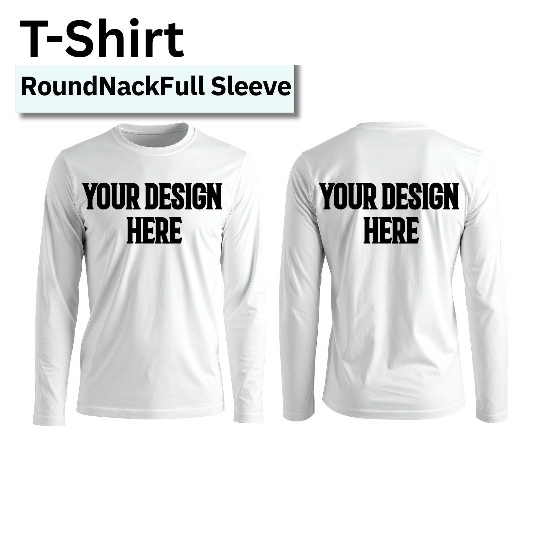 Premium Men’s Full Sleeve Round Neck T-Shirt - Dry-Fit Performance Athletic Tee