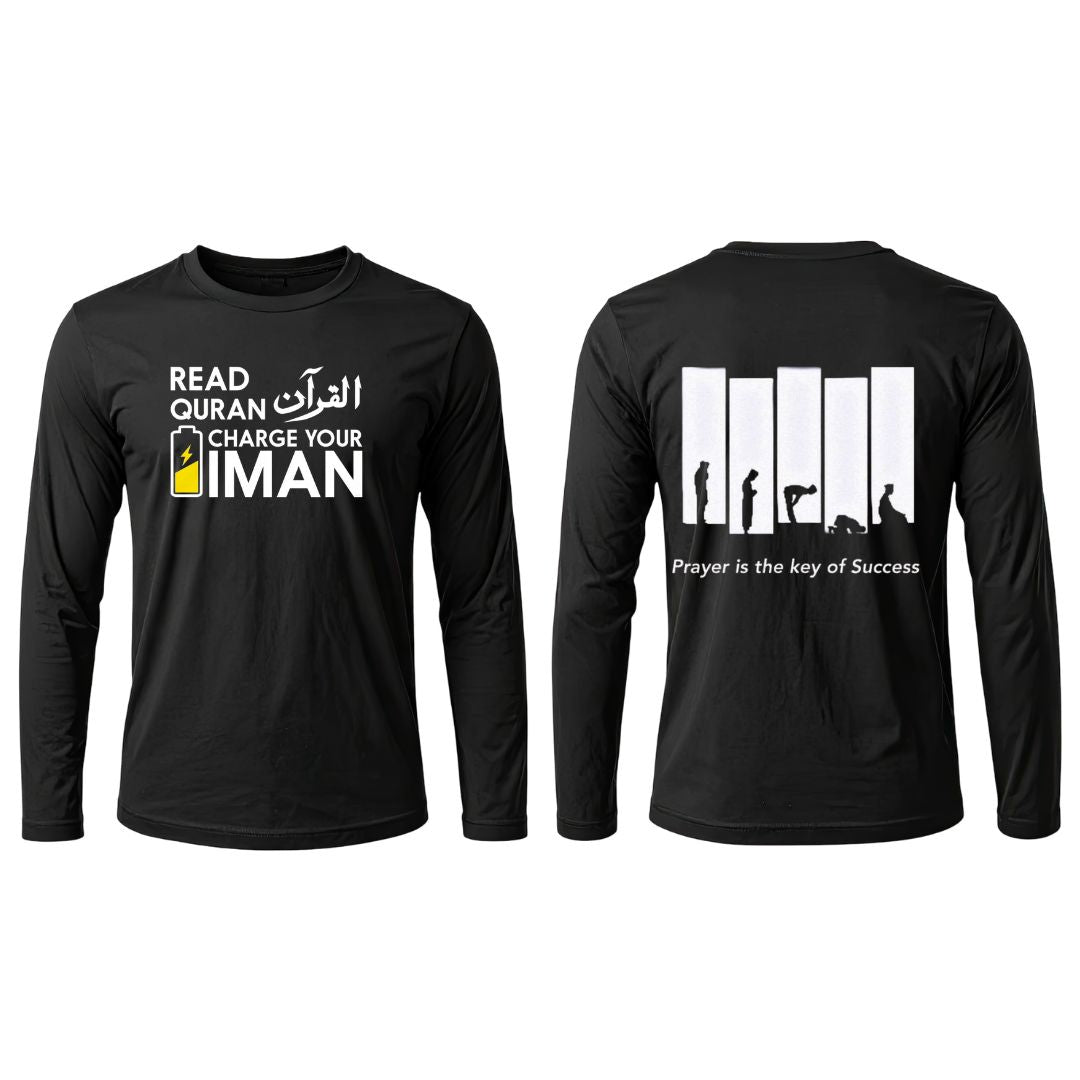 Premium Men’s Full Sleeve Round Neck T-Shirt - Dry-Fit Performance Athletic Tee