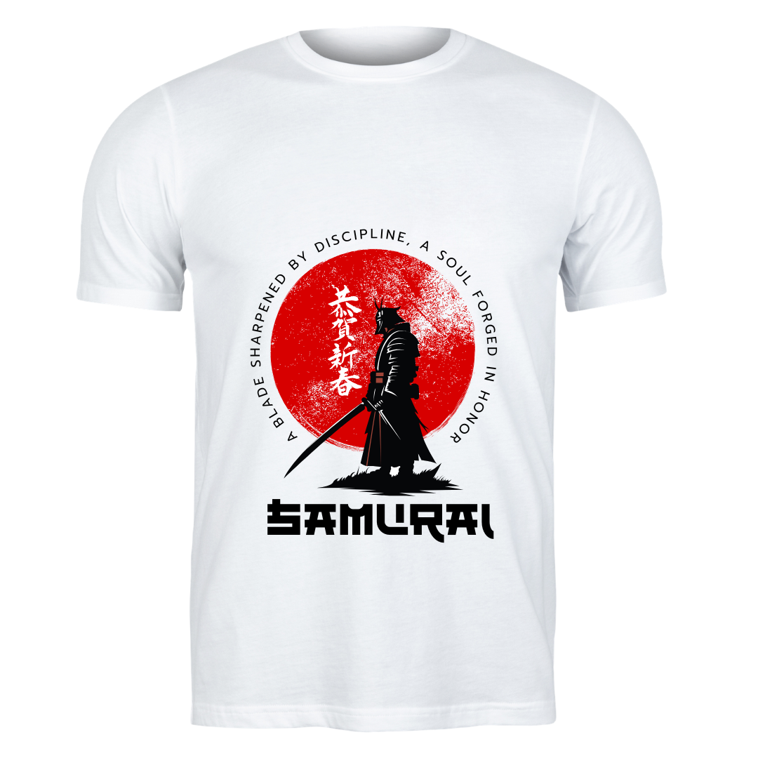 Samurai Honor T-Shirt – Japanese Minimalist Warrior Graphic Tee