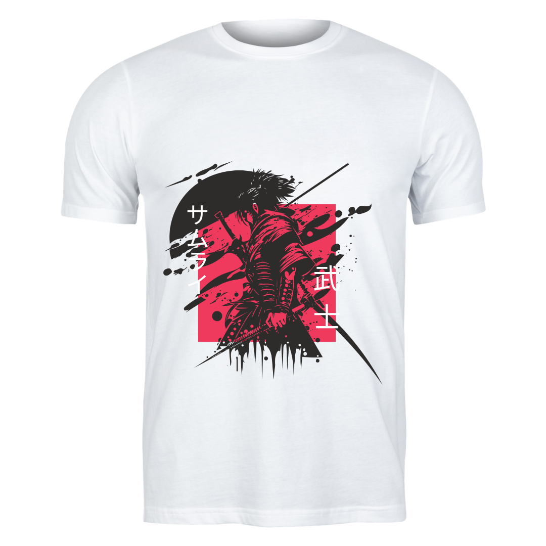 Samurai Warrior Graphic T-Shirt – Japanese Streetwear Style Tee