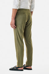 Wafty Olive Linen Trouser