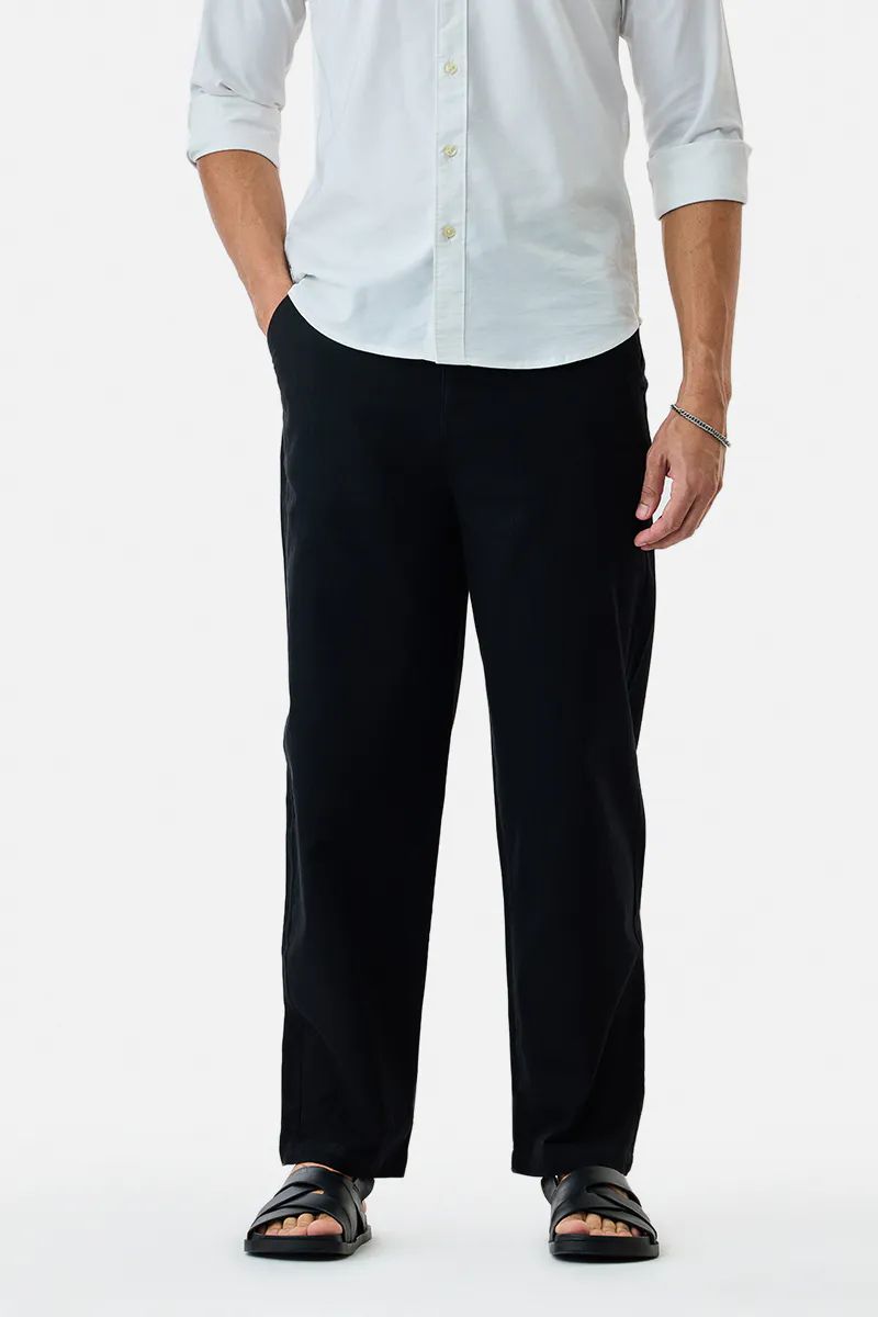 Relaxed Fit Linen Blend Trouser